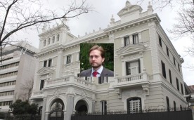 Former Mansion of Eduardo Adcoch, at 37 Paseo de la Castellana (avenue) in Chamberi district in Madrid (Spain), built in 1906.