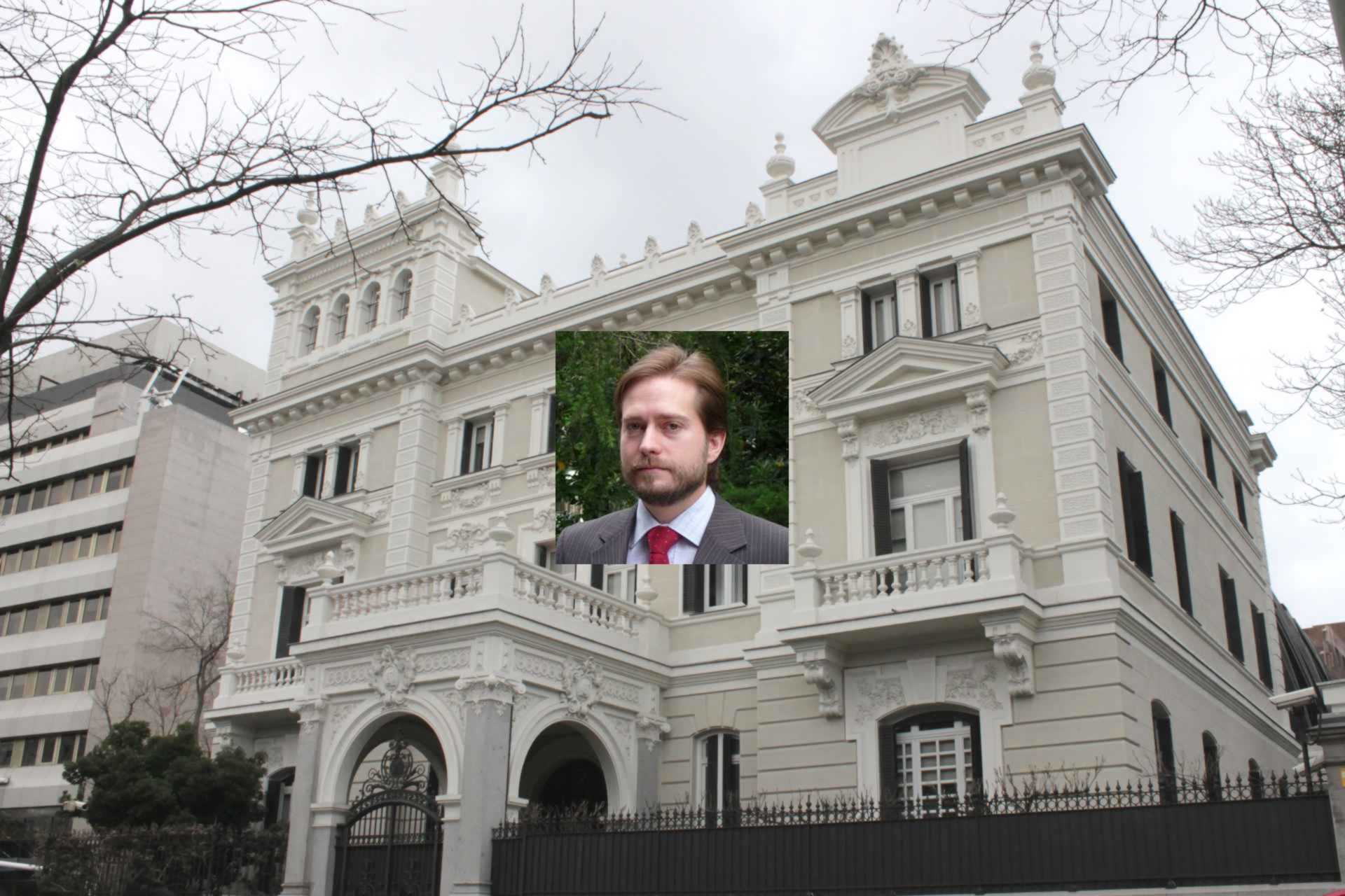 Former Mansion of Eduardo Adcoch, at 37 Paseo de la Castellana (avenue) in Chamberi district in Madrid (Spain), built in 1906.