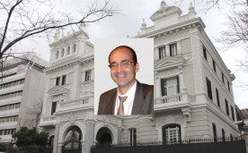Former Mansion of Eduardo Adcoch, at 37 Paseo de la Castellana (avenue) in Chamberi district in Madrid (Spain), built in 1906.