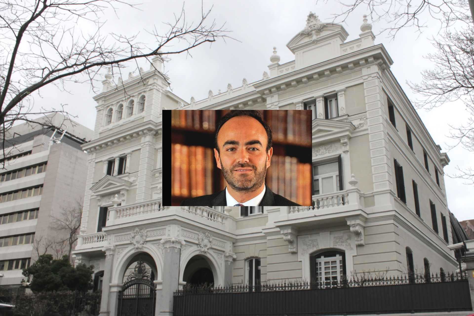Former Mansion of Eduardo Adcoch, at 37 Paseo de la Castellana (avenue) in Chamberi district in Madrid (Spain), built in 1906.