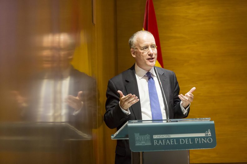 La Fundación Rafael del Pino celebra la conferencia magistral de David Armitage "Tiempo, espacio y futuro del pasado; los horizontes de la Historia. Madrid 15 de septiembre de 2016.